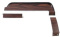 Dash pad kit De Luxe 68 woodgrain-metal