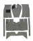 Carpet kit grey for Volvo 122 65-70 M/T Carpet kit grey for Volvo 122 65-70 M/T
