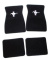 Carpet set 4pc textile  w. logo black 64