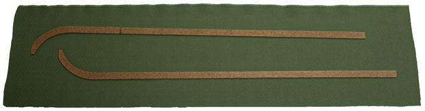 Panel B-pillar 444A 47-50 green in the group Volvo / PV/Duett / Interior / Upholstery 444 / Upholstery 444A green/beige 1947-50 at VP Autoparts AB (000292-93)