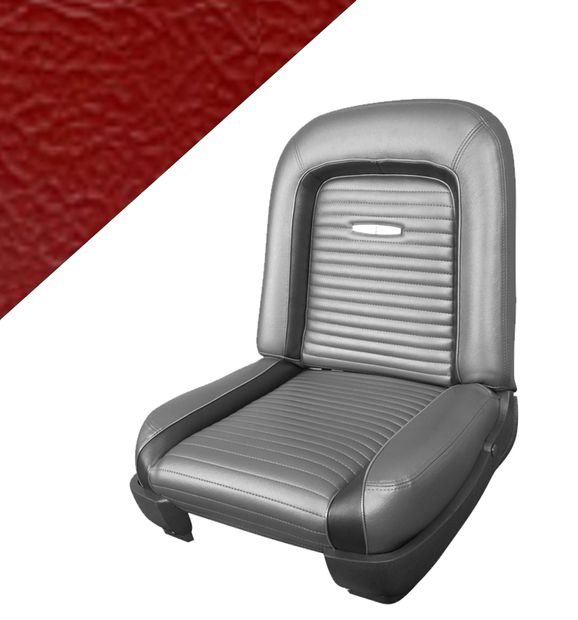 Upholstery Falcon 63 2D HT bucket red in the group Ford/Mercury / Ford Falcon / Interior / Upholstery/doors Falcon at VP Autoparts AB (100083-L1377)