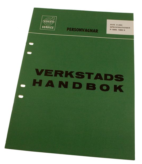 Verkstadsbok Specifikationer 1800 Svenska i gruppen Volvo / P1800 / vrigt / Litteratur P1800 1961-73 hos VP Autoparts AB (10137)