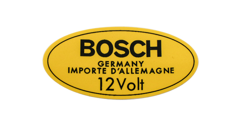 Decal Ignition Bosch 12v B18 yellow -66 in the group Volvo / 240/260 / Miscellaneous / Decals / Decals 240/260 at VP Autoparts AB (108)