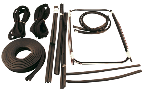 Door seal kit PV with black windlace in the group Volvo / PV/Duett / Body / Window glass/rubber seals / Gaskets and seals 544 at VP Autoparts AB (1100)