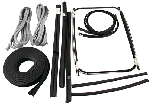 Door seal kit PV with grey windlace in the group Volvo / PV/Duett / Body / Window glass/rubber seals / Gaskets and seals 544 at VP Autoparts AB (1111)