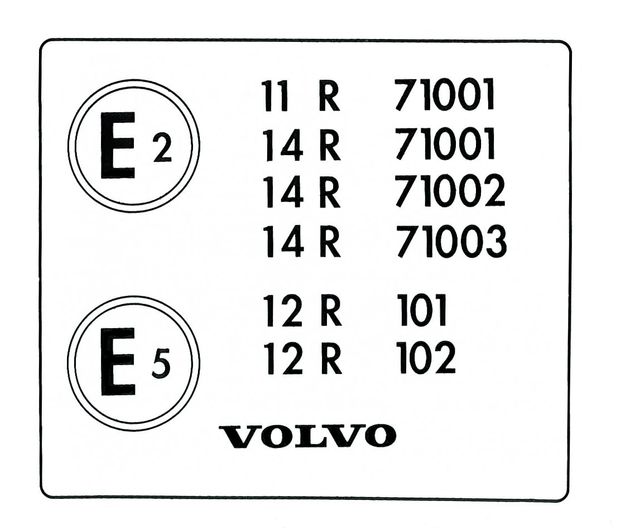Decal Vehicle identification 140 in the group Volvo / 140/164 / Miscellaneous / Decals / Decals 140 at VP Autoparts AB (113)