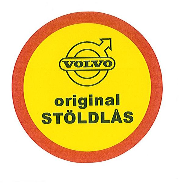 Decal Volvo original antitheft in the group Volvo / 140/164 / Miscellaneous / Decals / Decals 140 at VP Autoparts AB (115)