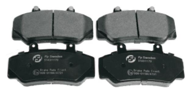 Brake pad kits  700/900 front in the group Volvo / 940/960 / Brake system / Brakes front / Repair kit front wheel brake 940/960 at VP Autoparts AB (271182)
