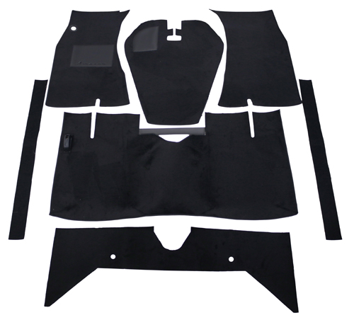Carpet kit Volvo 122 black 65-70 w. BW35 in the group  at VP Autoparts AB (277220AT)