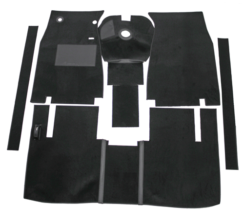 Carpet kit Volvo 122 57-61 black in the group Volvo / Amazon / Interior / Mats/carpets / Carpets and accessories Amazon 2d/4d at VP Autoparts AB (277234)