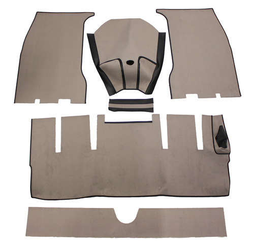 Mattsats P1800 61-62 grbeige textil med filt Hst i gruppen Volvo / P1800 / Inredning / Inredning/Kldsel Jensen / Kldsel P1800 kod 304-214 vit vinyl 1961-62 HST hos VP Autoparts AB (277300RHD)