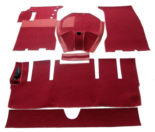 Carpet kit 1800 1963 red ch 6001-8000 in the group  at VP Autoparts AB (277301)