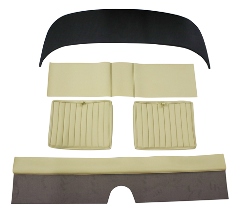 Rear seat kit P1800 61-62 white in the group Volvo / P1800 / Interior / Upholstery Jensen / Upholstery code #304-214 vinyl 1961-62 at VP Autoparts AB (277303)