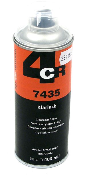 Enamel Clear, spray 400ml in the group Volvo / 240/260 / Miscellaneous / Wax/glue/fluids / Enamel/paint 240/260 at VP Autoparts AB (282193)