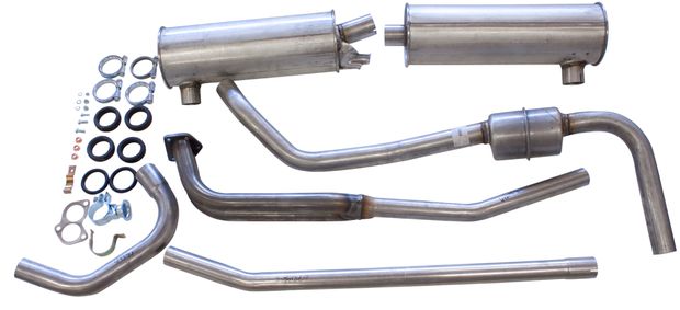 Exhaust system 140GL/E 70-73 in the group Volvo / 140/164 / Fuel/exhaust system / Exhaust system / Exhaust system 140 GL/GLE 1970-73 B20E at VP Autoparts AB (293305)