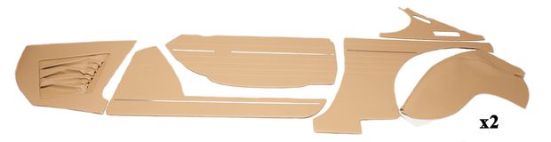 Interior panel kit 1800E beige brown in the group Volvo / P1800 / Interior / Upholstery 1800E / Upholstery code 331-629 1970-71 at VP Autoparts AB (331629)