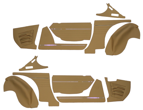 Interior panel kit 1800E beige brown in the group Volvo / P1800 / Interior / Upholstery 1800E / Upholstery code 331-629 1970-71 at VP Autoparts AB (331629)