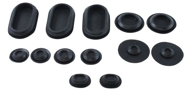 Rubber button kit 71-73 in the group Ford/Mercury / Ford Mustang 65-73 / Body / Rubber/weather stripping / Rubber gaskets Mustang 71-73 at VP Autoparts AB (377173-K)