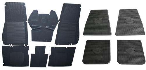 Rubber mat set 544/210 54-68 grey 10 pc. in the group Volvo / PV/Duett / Interior / Mats/carpets / Rubber mats and accessories 445/210 at VP Autoparts AB (659473)