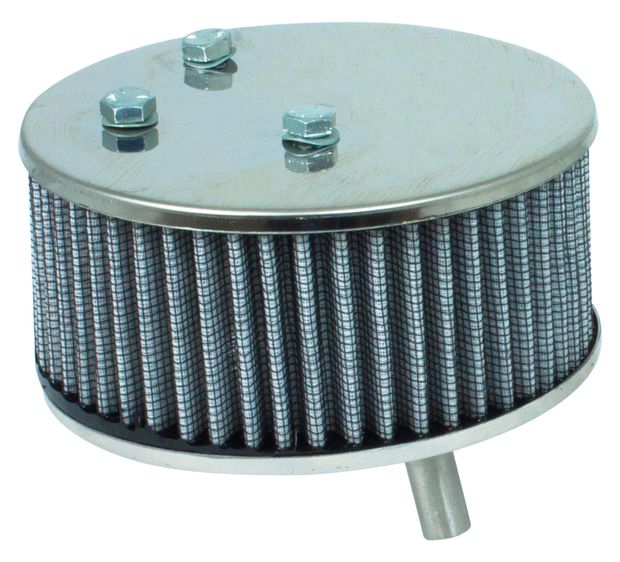 Air filter SU 3-bolt Hi-Po w.vent stainl in the group Volvo / 140/164 / Fuel/exhaust system / Air filter / Air filter B18B/D at VP Autoparts AB (672280HP-SS)