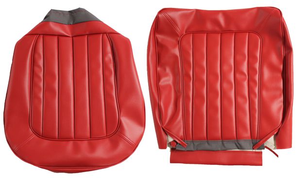 Cover Front seat Amazon 1962 US red in the group Volvo / Amazon / Interior / Upholstery 220 / Upholstery Amazon code 503-232 1962-63 at VP Autoparts AB (690836-37)