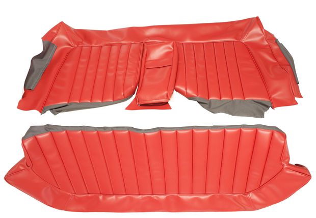 Cover Rear seat Amazon 4d 1962 US red in the group Volvo / Amazon / Interior / Upholstery 120/130 / Upholstery Amazon code 152-229 1962-63 at VP Autoparts AB (690838-39)