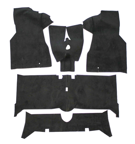 Carpet kit Volvo 140 73-74 black textile in the group  at VP Autoparts AB (693940)