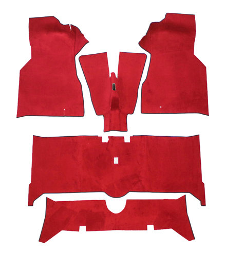 Carpet kit Volvo 140 73-74 red textile in the group  at VP Autoparts AB (693941)