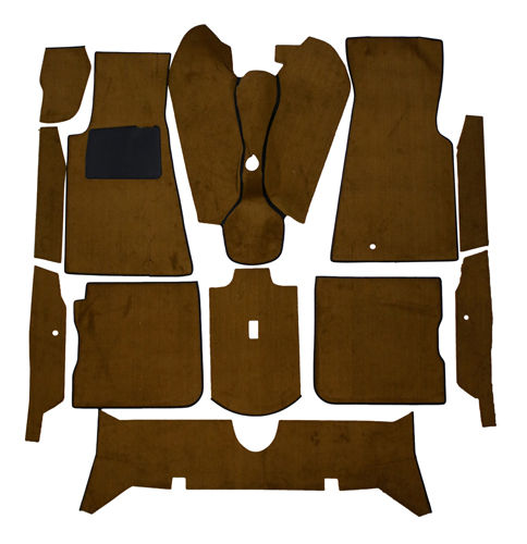 Carpet kit Volvo 164 brown chassis-50000 in the group Volvo / 140/164 / Interior / Mats/carpets / Mats/carpets 164 at VP Autoparts AB (693953)