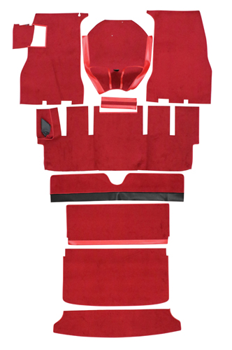 Mattsats 1800S 64-69 rd textil i gruppen Volvo / P1800 / Inredning / Mattor / Mattor och Tillbehr P1800 1964-69 hos VP Autoparts AB (696008-1)