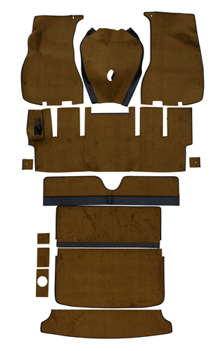 Carpet kit Volvo 1800E 70-71 Brown/Black in the group  at VP Autoparts AB (696010)