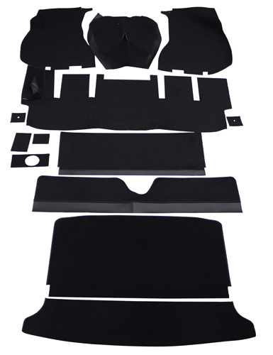 Carpet kit Volvo 1800E -71 black textile in the group  at VP Autoparts AB (696012)