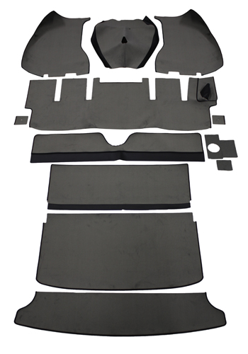 Carpet kit Volvo 1800E -71 grey RHD in the group Volvo / P1800 / Interior / Upholstery 1800E / Upholstery code 330-628 1970-71 at VP Autoparts AB (696014RHD)