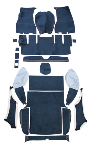 Carpet kit Volvo 1800ES blue/blue in the group  at VP Autoparts AB (696016-56)