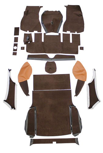 Carpet kit Volvo 1800ES brown/brown in the group  at VP Autoparts AB (696017-53)