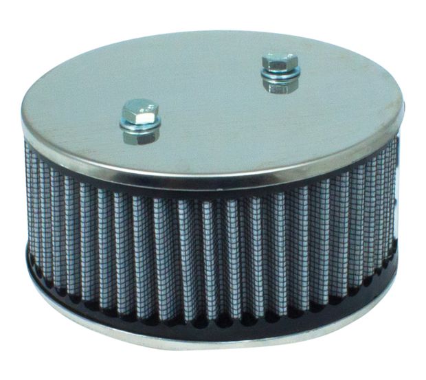 Air filter SU 2-bolt Hi-Perf,stainl.high in the group Volvo / P1800 / Fuel/exhaust system / Air filter / Air filter 1961-66 at VP Autoparts AB (73606HPH-SS)