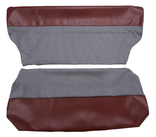 Cover Rear seat 445 1957 maroon/grey in the group Volvo / PV/Duett / Interior / Upholstery 445 / Upholstery 445 code 202-137 1957-58 at VP Autoparts AB (95707-97)