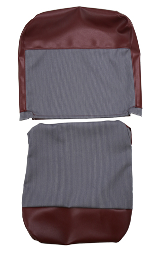 Cover Front seat 445 53-57 maroon/grey in the group Volvo / PV/Duett / Interior / Upholstery 445 / Upholstery 445 code 202-137 1957-58 at VP Autoparts AB (95709-10)