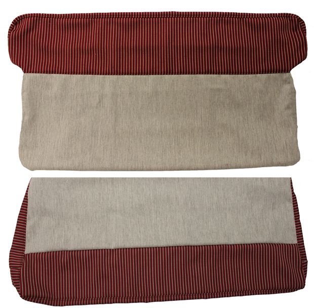 Cover Rear seat 444 51-55 red/grey in the group Volvo / PV/Duett / Interior / Upholstery 444 / Upholstery 444 code 107- 1955 at VP Autoparts AB (95720-36)
