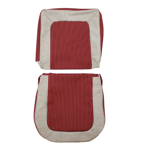 Cover Front seat 445 56-57 red/grey in the group Volvo / PV/Duett / Interior / Upholstery 445 / Upholstery 445 code 116- 1956-57 at VP Autoparts AB (97092-93)