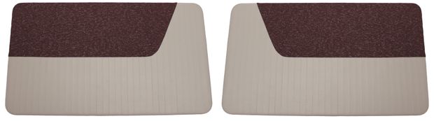 Door panels 444S-LS 56-57 red/grey in the group Volvo / PV/Duett / Interior / Upholstery 444 / Upholstery 444 code 2-113 1957 at VP Autoparts AB (97435-36)