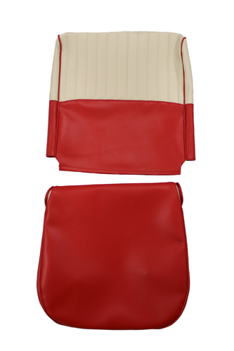 Cover Front seat 544 58-60 US red/beige in the group Volvo / PV/Duett / Interior / Upholstery 544 / Upholstery 544 code 25-144 1958-60 at VP Autoparts AB (98180-81)