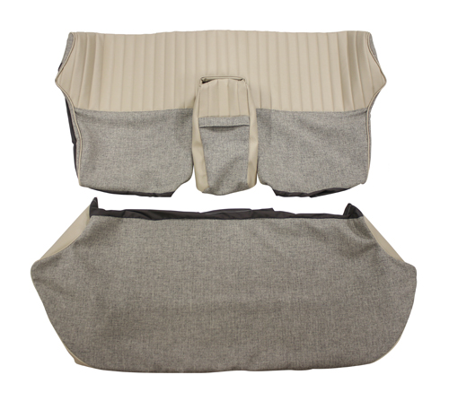 Cover Rear seat 120 4d 59-60 greywhite in the group Volvo / Amazon / Interior / Upholstery 120/130 / Upholstery Amazon code 14-112 1958-60 at VP Autoparts AB (98273-74)
