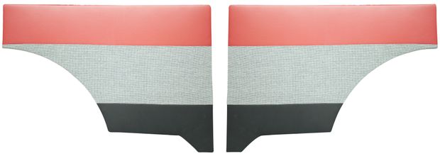 Panel Rear side 445 58-60 red/black LH in the group Volvo / PV/Duett / Interior / Upholstery 445 / Upholstery 445 code 213-150 1958-60 at VP Autoparts AB (98501-02)