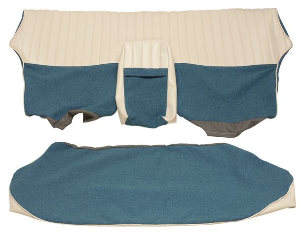 Cover Rear seat 120 4d 59-60 turquoise in the group Volvo / Amazon / Interior / Upholstery 120/130 / Upholstery Amazon code 18-114 1959-60 at VP Autoparts AB (98538-39)