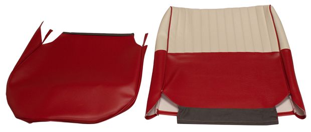 Cover Front seat 120 4d 59-60 US red/bei in the group Volvo / Amazon / Interior / Upholstery 120/130 / Upholstery Amazon code 17-115 1959-60 at VP Autoparts AB (98581-82)