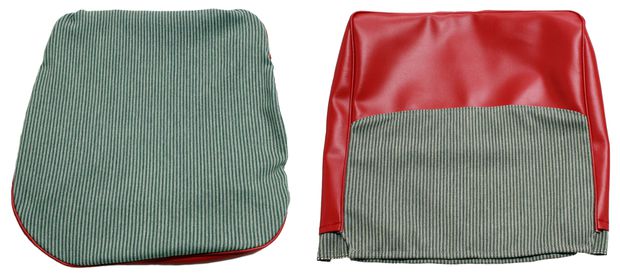 Cover Front seat Duett 58-62 red/grey in the group Volvo / PV/Duett / Interior / Upholstery 210 / Upholstery 210 code 219-174 1960-62 at VP Autoparts AB (98698-99)