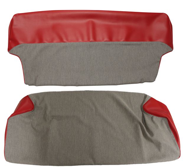 Cover Rear seat  Duett 58-62 red/grey in the group Volvo / PV/Duett / Interior / Upholstery 210 / Upholstery 210 code 219-174 1960-62 at VP Autoparts AB (98702-39)