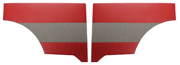 Panel Rear side Duett 58-62 red/greywh in the group Volvo / PV/Duett / Interior / Upholstery 210 / Upholstery 210 code 219-174 1960-62 at VP Autoparts AB (98708-09)