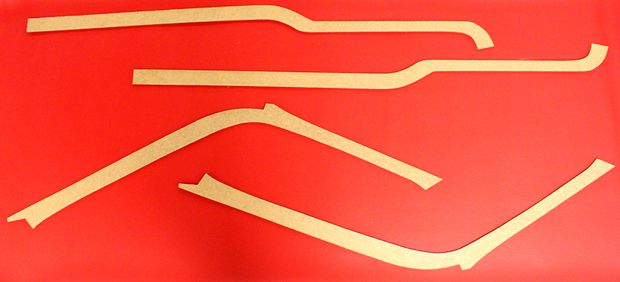 Panel kit B-pillar/door 445 58-62 red in the group Volvo / PV/Duett / Interior / Upholstery 210 / Upholstery 210 code 220-175 1960-62 at VP Autoparts AB (98714-SET)